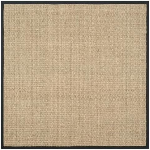 SAFAVIEH Natural Fiber Collection Runner Rug - 2'6" x 8', Natural & Beige, Seagrass, Basketweave Pattern with Border (NF114A)