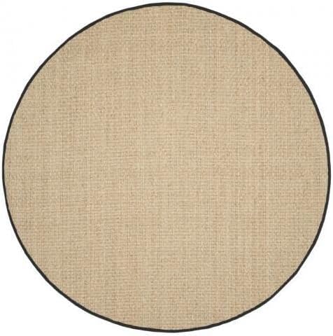 SAFAVIEH Natural Fiber Collection Runner Rug - 2'6" x 8', Natural & Beige, Seagrass, Basketweave Pattern with Border (NF114A)