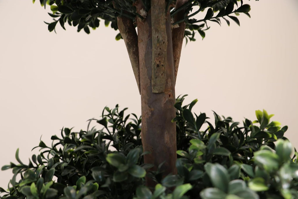 3Ft-35'' Artificial Boxwood Double Ball Topiary Trees,2PACK Faux Topiaries Tree Store Garden Indoor&Outdoor for Porch Home Decor