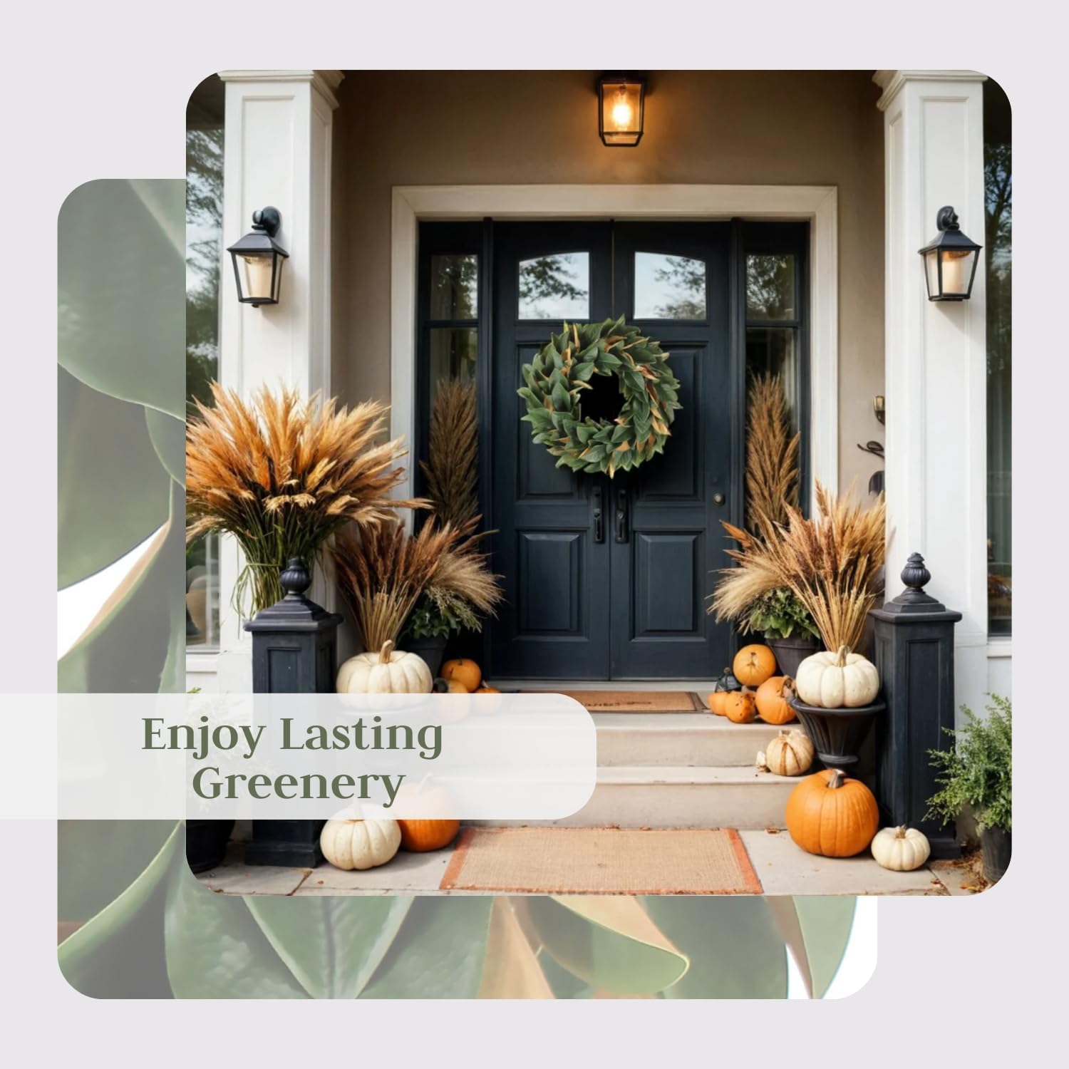 CG Hunter Holiday Collection Faux Wreath, Premium Artificial Indoor and Outdoor Large 30" Magnolia Leaf Christmas Wreath, Christmas Decorations and Holiday Greenery