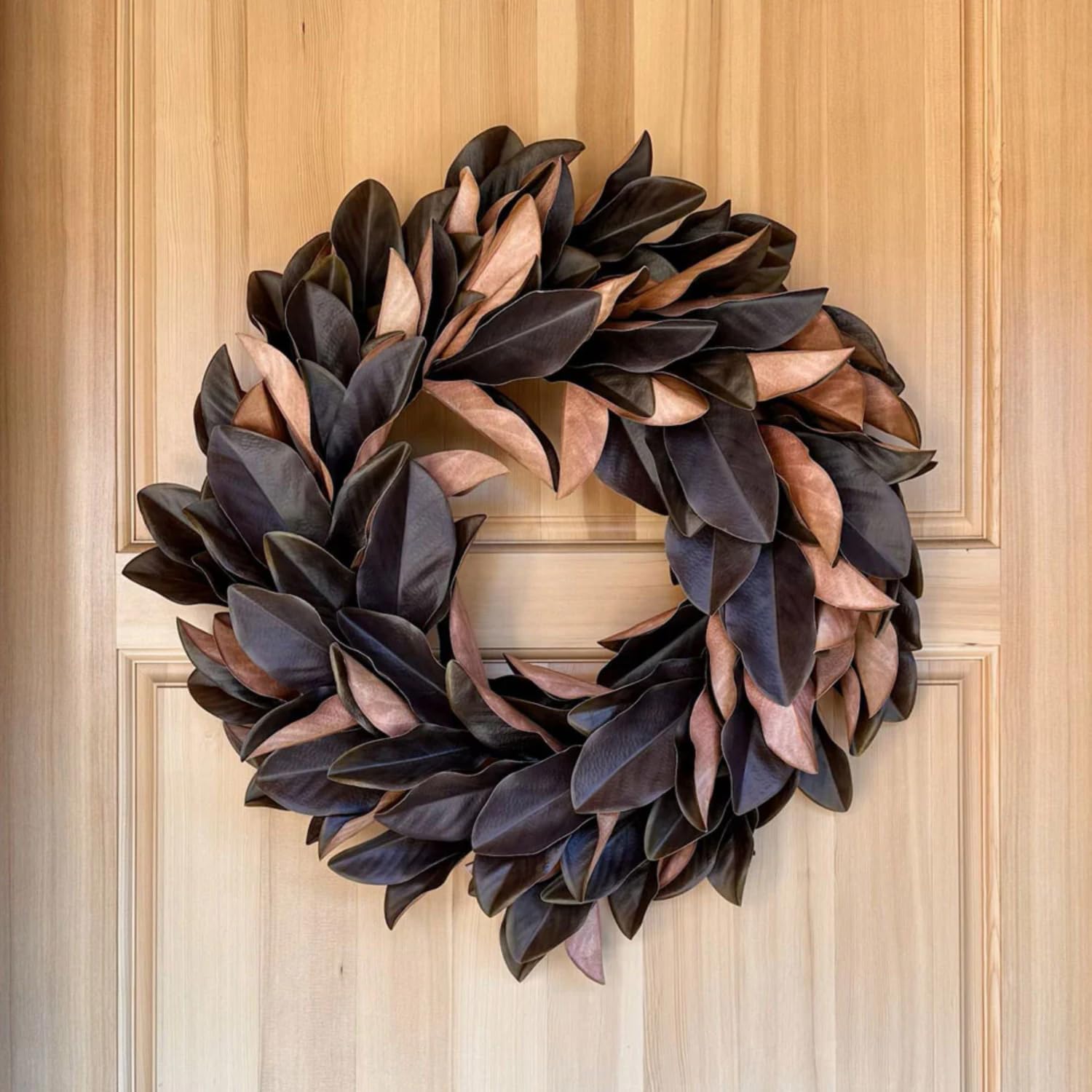 CG Hunter Holiday Collection Faux Wreath, Premium Artificial Indoor and Outdoor Large 30" Magnolia Leaf Christmas Wreath, Christmas Decorations and Holiday Greenery