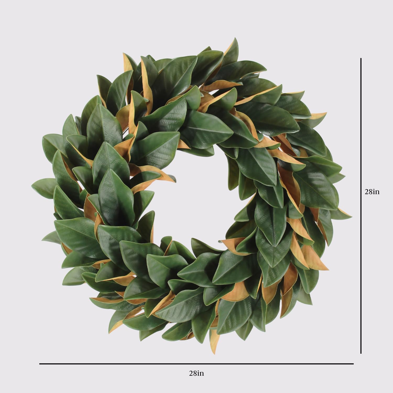 CG Hunter Holiday Collection Faux Wreath, Premium Artificial Indoor and Outdoor Large 30" Magnolia Leaf Christmas Wreath, Christmas Decorations and Holiday Greenery