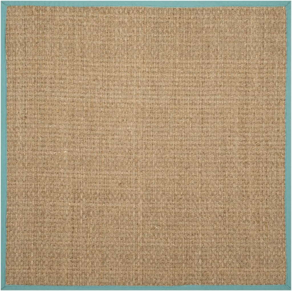 SAFAVIEH Natural Fiber Collection Runner Rug - 2'6" x 8', Natural & Beige, Seagrass, Basketweave Pattern with Border (NF114A)