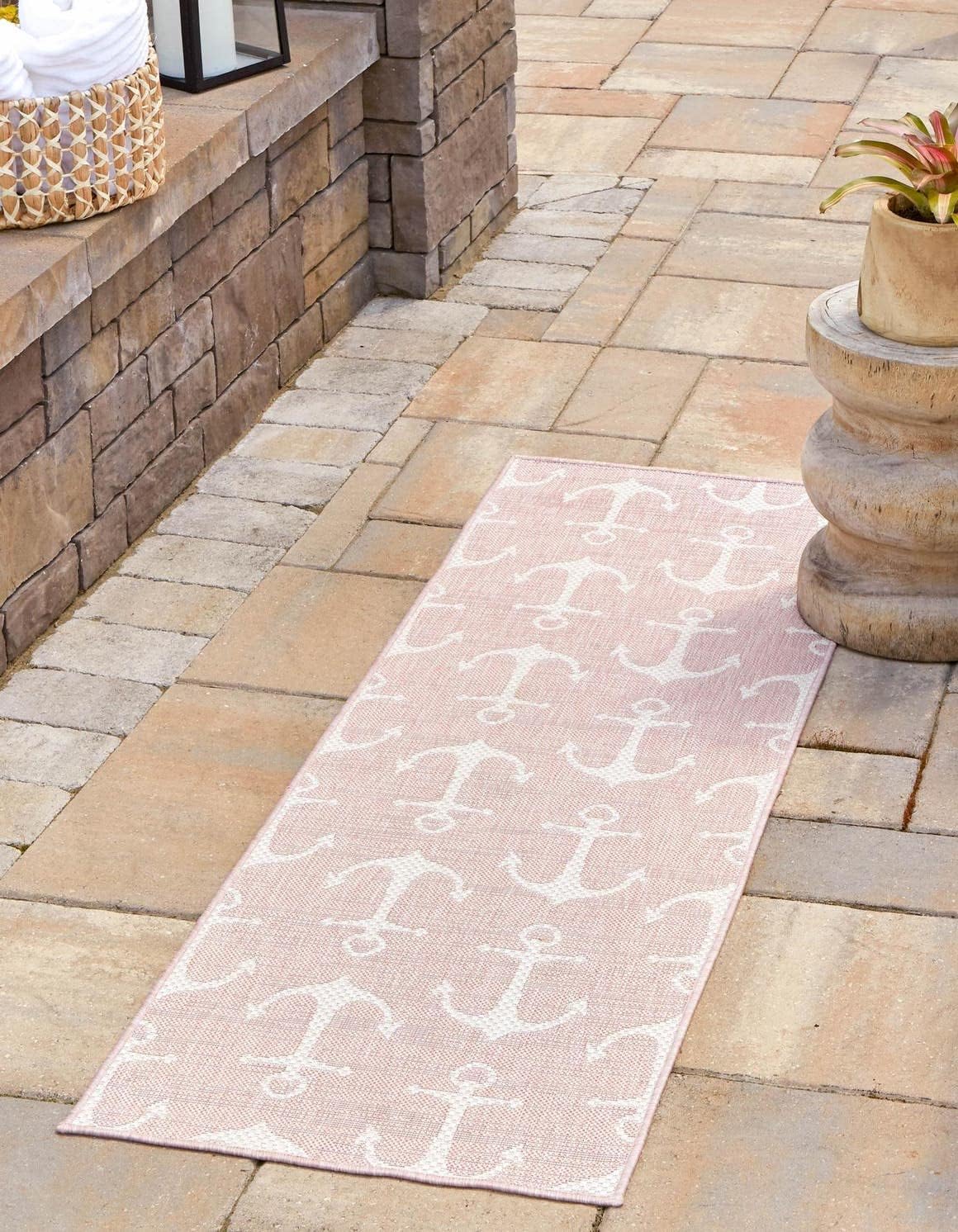 Unique Loom Outdoor Coastal Collection Area Rug - Ahoy (2' 7" x 12' Runner, Blue/ Ivory)