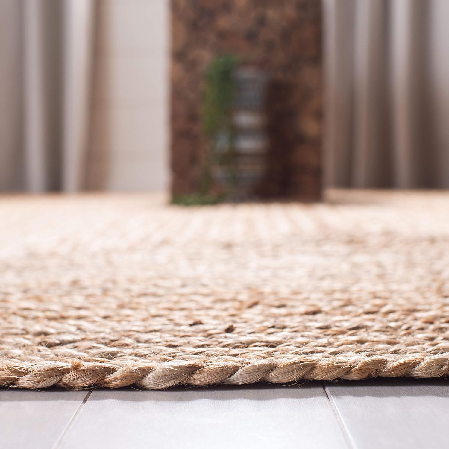 SAFAVIEH Cape Cod Collection Runner Rug - 2'3" x 12', Natural Brown, Handmade Braided Flat Weave Jute (CAP252A)