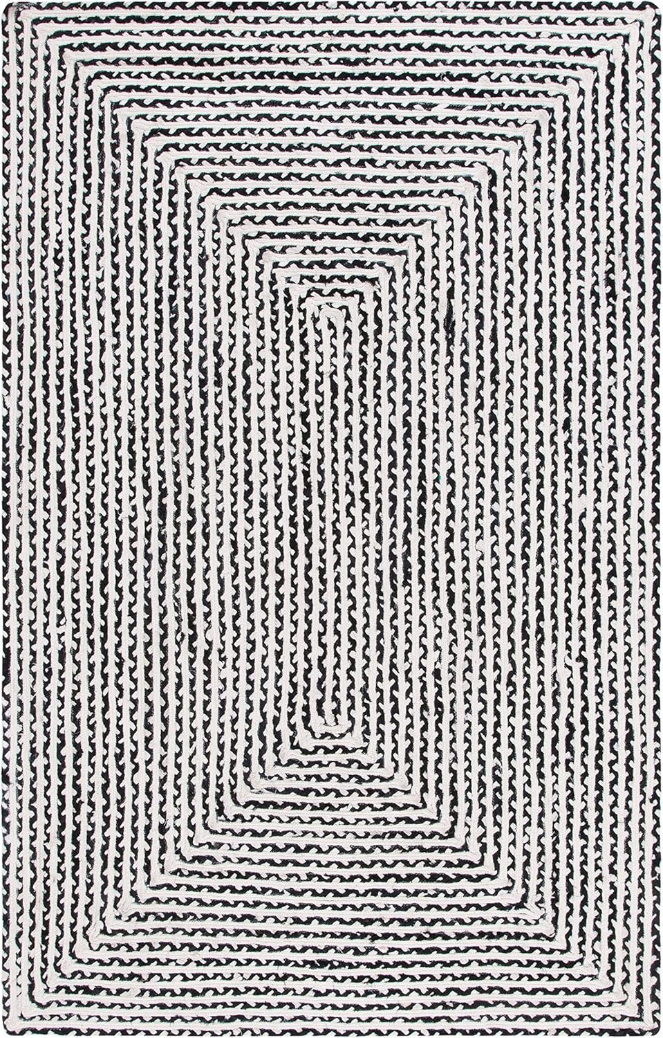 SAFAVIEH Braided Collection Runner Rug - 2'3" x 9', Blue & Ivory, Handmade Farmhouse Cotton, Ideal for High Traffic Areas in Living Room, Bedroom (BRD260M)