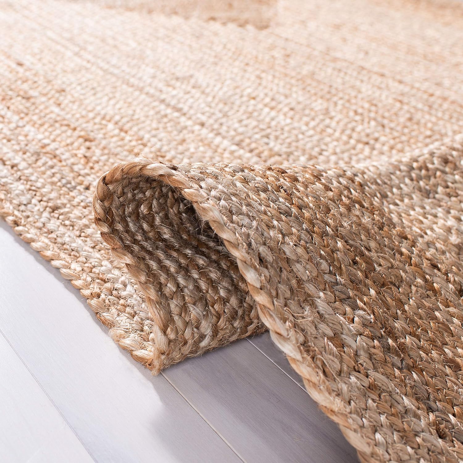 SAFAVIEH Cape Cod Collection Runner Rug - 2'3" x 12', Natural Brown, Handmade Braided Flat Weave Jute (CAP252A)