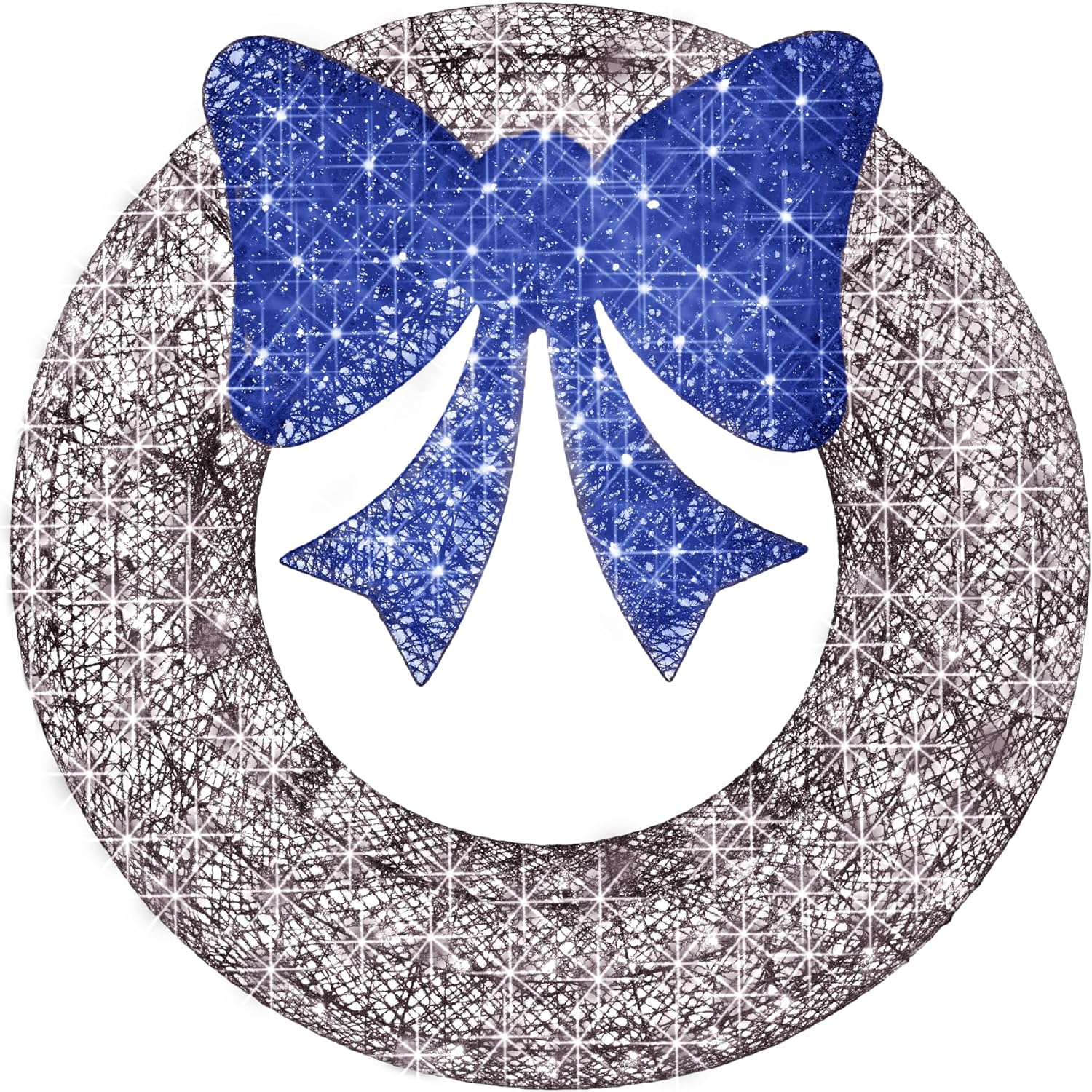 Best Choice Products 48in Pre-Lit Outdoor Christmas Wreath Decoration, LED Metal Holiday Decor for Home w/ 140 Lights, Bow - Green/Red