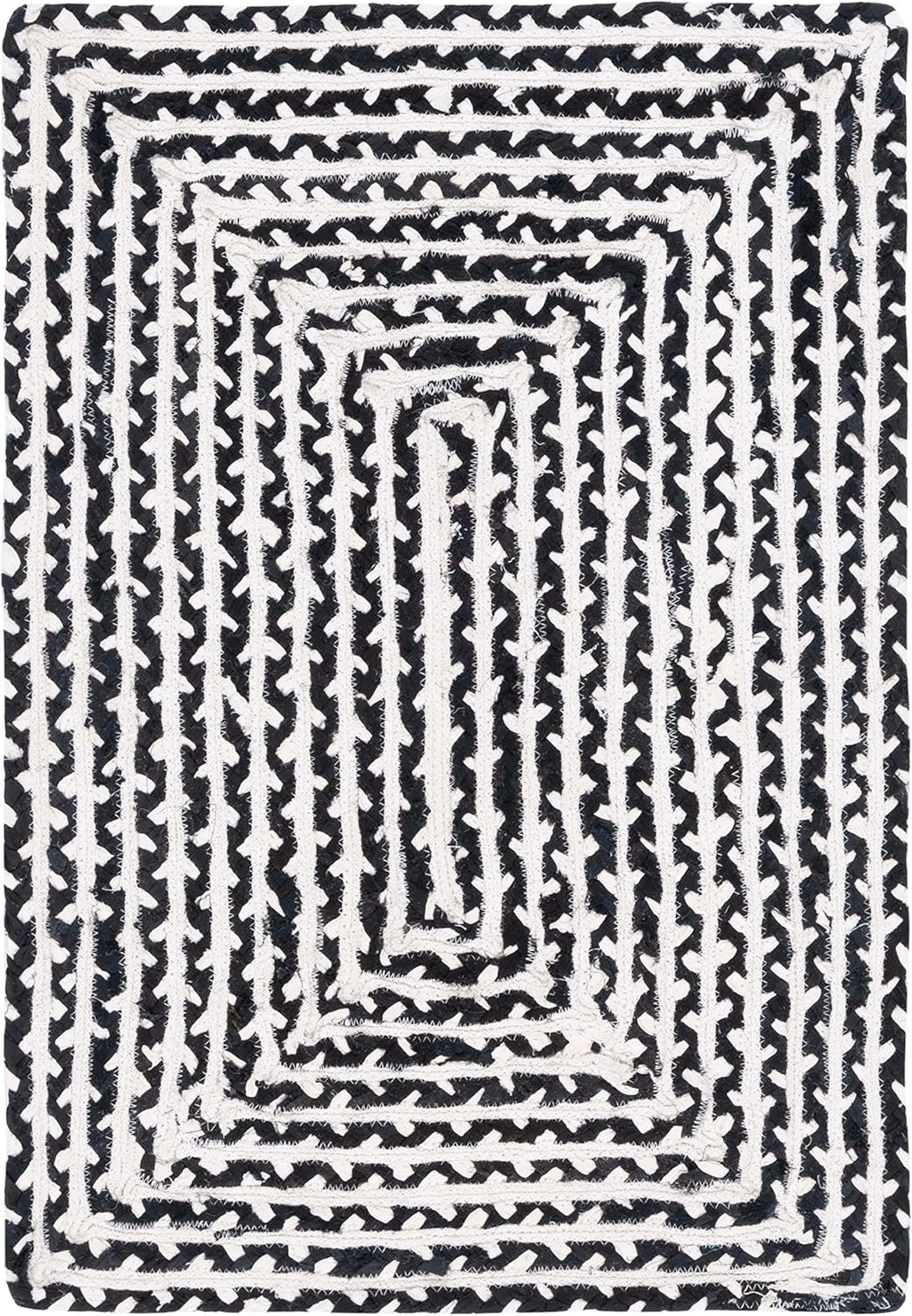 SAFAVIEH Braided Collection Runner Rug - 2'3" x 9', Blue & Ivory, Handmade Farmhouse Cotton, Ideal for High Traffic Areas in Living Room, Bedroom (BRD260M)