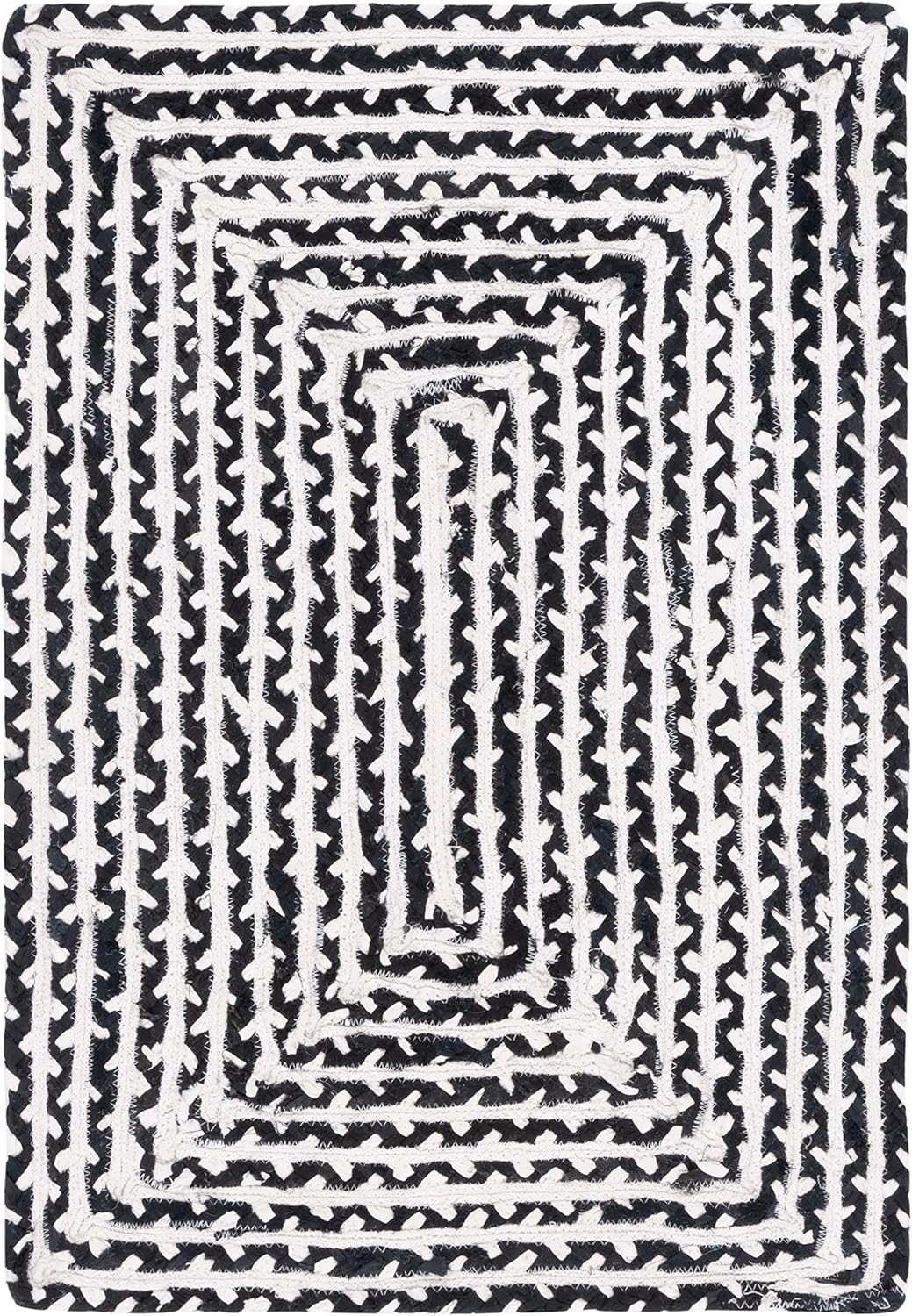 SAFAVIEH Braided Collection Runner Rug - 2'3" x 9', Blue & Ivory, Handmade Farmhouse Cotton, Ideal for High Traffic Areas in Living Room, Bedroom (BRD260M)