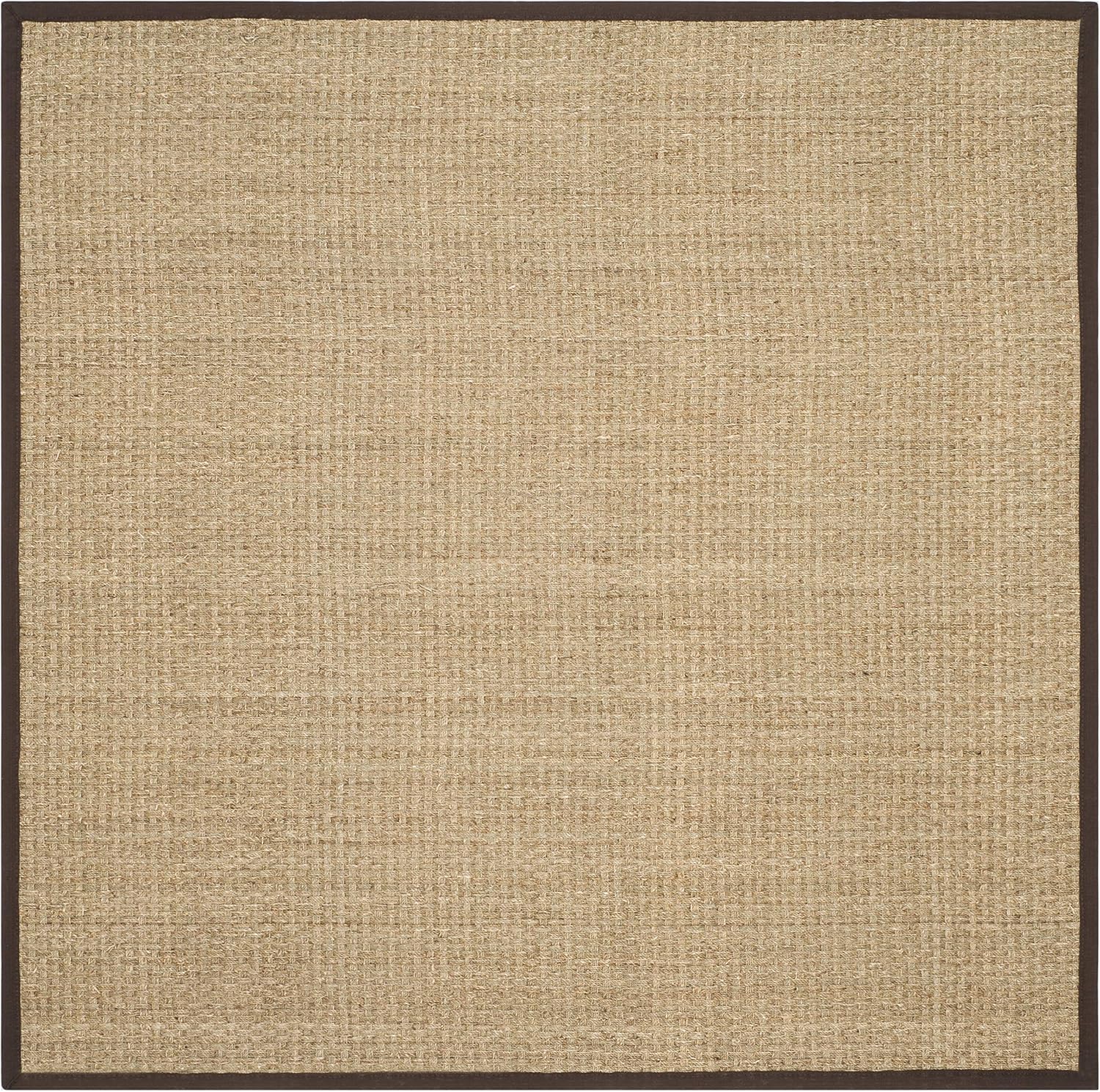 SAFAVIEH Natural Fiber Collection Runner Rug - 2'6" x 8', Natural & Beige, Seagrass, Basketweave Pattern with Border (NF114A)