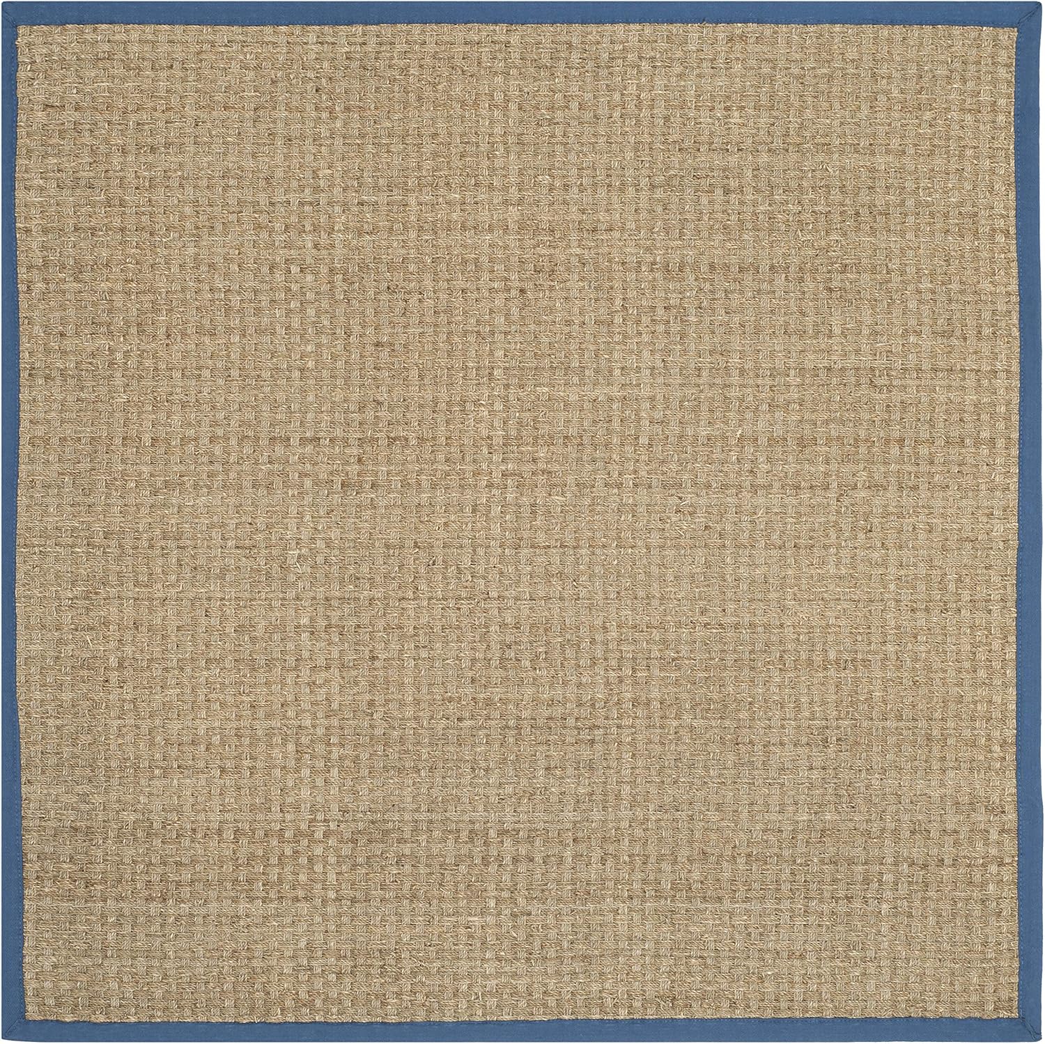 SAFAVIEH Natural Fiber Collection Runner Rug - 2'6" x 8', Natural & Beige, Seagrass, Basketweave Pattern with Border (NF114A)